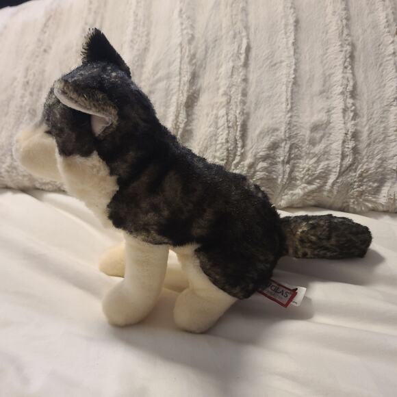 Douglas Atka Wolf Plush Toy 11" Stuffed Animal Sitting Child Gray Grey Timber - Picture 2 of 6